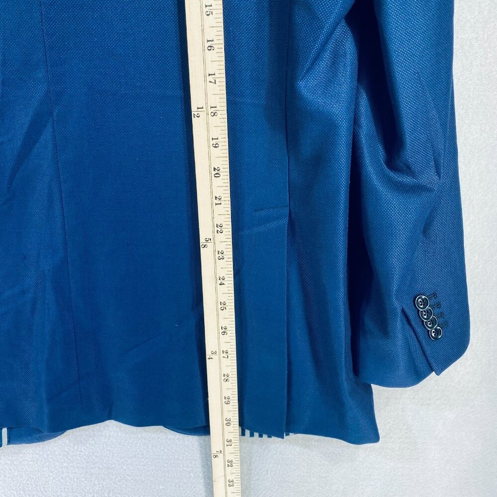 Ermenegildo Zegna Blazer Mens 42R Blue Wool Mil Easy Sport Coat Jacket - Picture 13 of 14